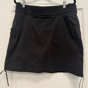 Columbia Black Active Mini Skort with Side Drawstrings, Sz L